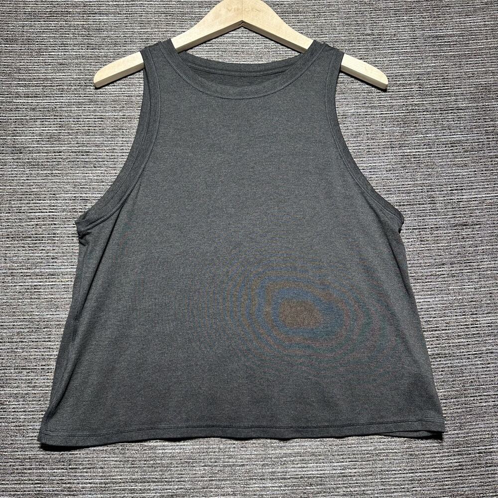 Athleta Tank Top Shirt Women's M Gray Lightweight Stretch GYM Fitness Active